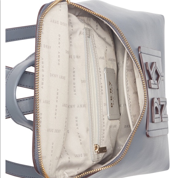 DKNY Leather Top Zip Backpack